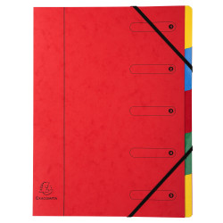 Trieur Harmonika fenêtres imprimées Véritable carte lustrée 5 compartiments