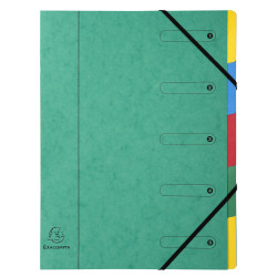 Trieur Harmonika fenêtres imprimées Véritable carte lustrée 5 compartiments