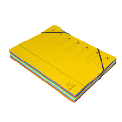Trieur Harmonika fenêtres imprimées Véritable carte lustrée 7 compartiments