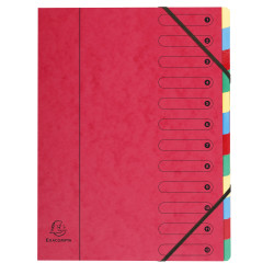 Trieur Harmonika fenêtres imprimées Véritable carte lustrée 12 compartiments