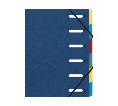 Trieur HARMONIKA® à fenêtres avec élastiques véritable carte lustrée 6 compartiments