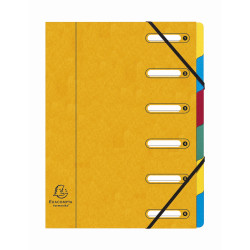 Trieur HARMONIKA® à fenêtres avec élastiques véritable carte lustrée 6 compartiments