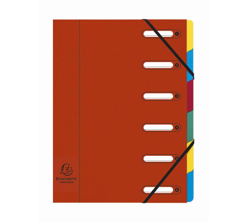 Trieur HARMONIKA® à fenêtres avec élastiques véritable carte lustrée 6 compartiments