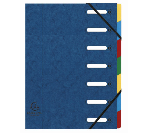 Trieur HARMONIKA® à fenêtres avec élastiques Véritable carte lustrée 7 compartiments