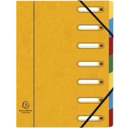 Trieur HARMONIKA® à fenêtres avec élastiques Véritable carte lustrée 7 compartiments