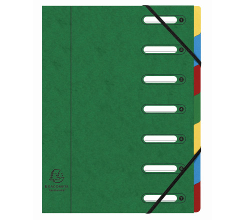 Trieur HARMONIKA® à fenêtres avec élastiques Véritable carte lustrée 7 compartiments