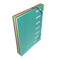 Trieur HARMONIKA® à fenêtres avec élastiques Véritable carte lustrée 7 compartiments