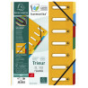 Trieur HARMONIKA® à fenêtres avec élastiques Véritable carte lustrée 7 compartiments