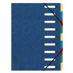 Trieur HARMONIKA® à fenêtres avec élastiques Véritable carte lustrée 9 compartiments