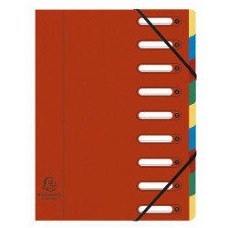 Trieur HARMONIKA® à fenêtres avec élastiques Véritable carte lustrée 9 compartiments