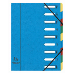 Trieur HARMONIKA® à fenêtres avec élastiques Véritable carte lustrée 9 compartiments