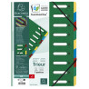 Trieur HARMONIKA® à fenêtres avec élastiques Véritable carte lustrée 9 compartiments