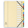 Trieur HARMONIKA® à fenêtres avec élastiques véritable carte lustrée 12 compartiments