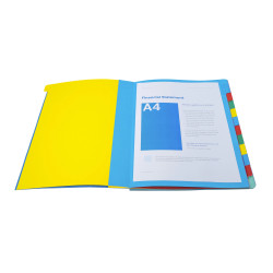 Trieur HARMONIKA® à fenêtres avec élastiques véritable carte lustrée 12 compartiments