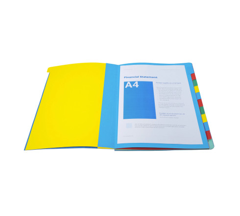 Trieur HARMONIKA® à fenêtres avec élastiques véritable carte lustrée 12 compartiments