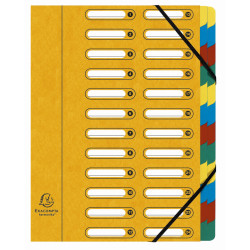 Trieur HARMONIKA® à fenêtres avec élastiques véritable carte lustrée 24 compartiments