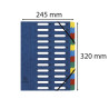 Trieur HARMONIKA® à fenêtres avec élastiques véritable carte lustrée 24 compartiments