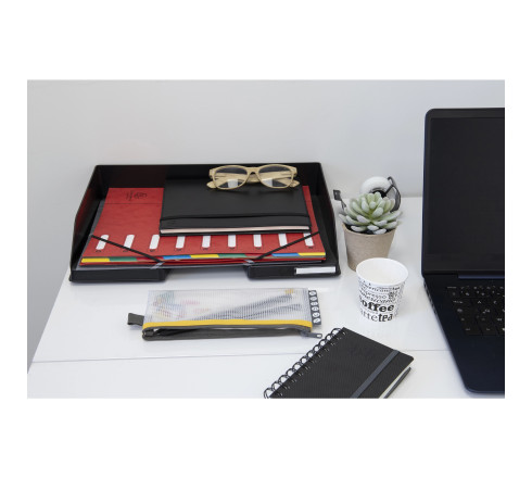 Trieur HARMONIKA® à fenêtres avec élastiques véritable carte lustrée 24 compartiments