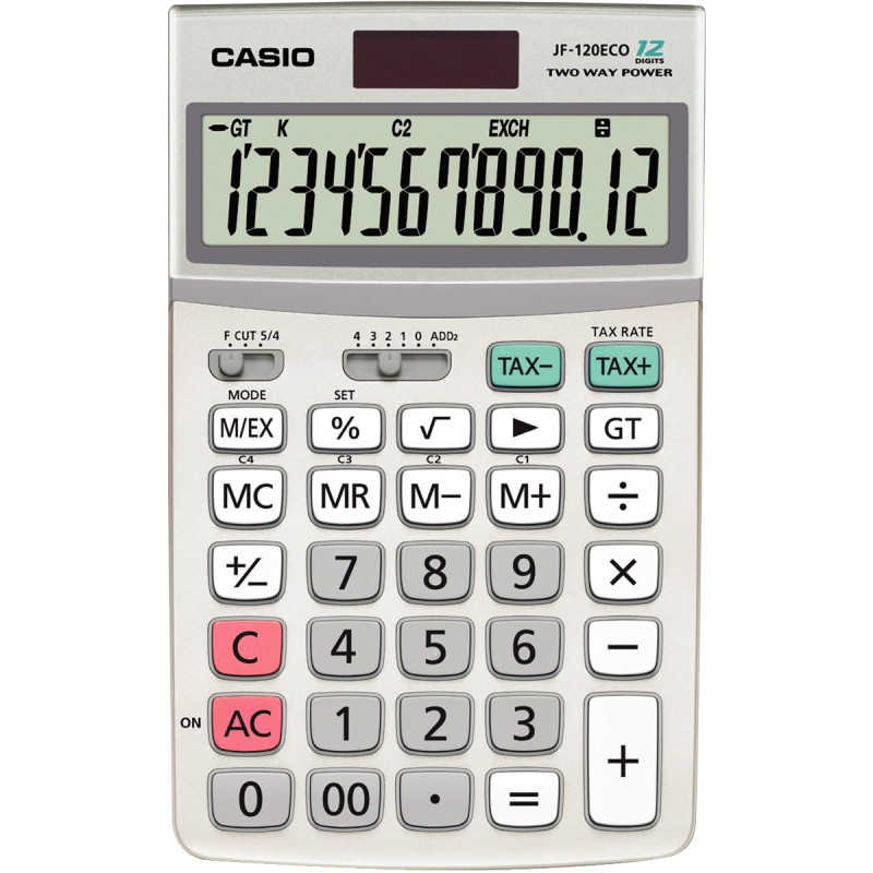 Machine a calculer de poche 12 chiffres Casio JF-120ECO