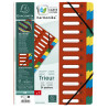 Trieur HARMONIKA® à fenêtres avec élastiques véritable carte lustrée 24 compartiments