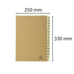 Trieur rigide 31 compartiments de 1 à 31 Forever kraft - A4