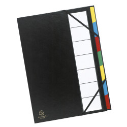 Trieur rigide ordonator dos extensible 7 compartiments noir