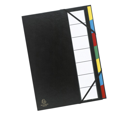 Trieur rigide ordonator dos extensible 7 compartiments noir