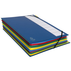 Trieur rigide ordonator dos extensible 7 compartiments noir