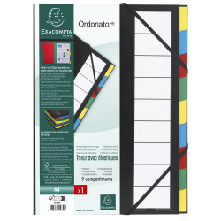 Trieur rigide ordonator dos extensible 9 compartiments