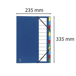 Trieur rigide Ordonator dos extensible 12 compartiments