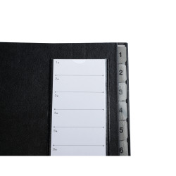 Trieur rigide Ordonator numerique dos extensible 12 compartiments 1 à 12