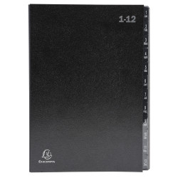 Trieur rigide Economique Ordonator 12 compartiments numériques - 24x34cm
