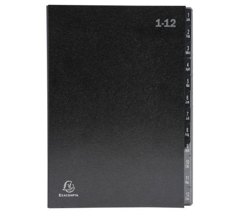 Trieur rigide Economique Ordonator 12 compartiments numériques - 24x34cm