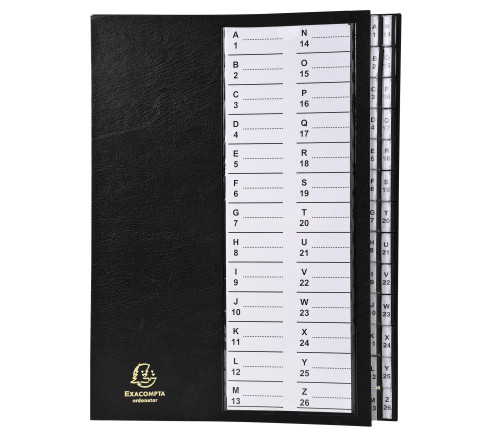Trieur à onglets cavaliers 26 compartiments Alphanumériques - A4