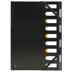 Trieur rigide HARMONIKA® Exactive® dos extensible 9 compartiments noir
