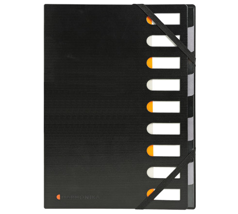 Trieur rigide HARMONIKA® Exactive® dos extensible 9 compartiments noir