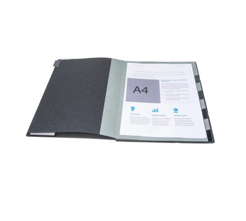 Trieur rigide HARMONIKA® Exactive® dos extensible 9 compartiments noir