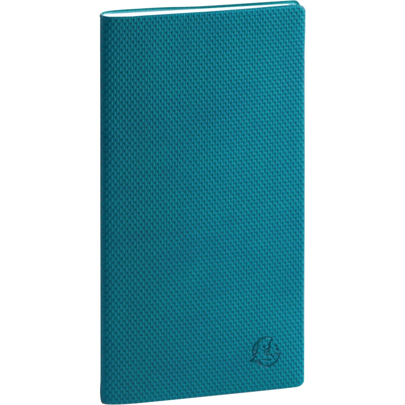 Agenda semainier Canvas 9x17,5cm Bleu canard