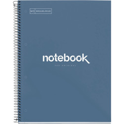 NOTEBOOK MIQUELRIUS format A4, 80 feuilles 90g, quadrillé 5x5, couvert
