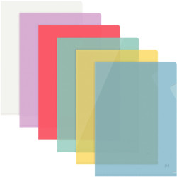 Boîte de 50 pochettes coin en PVC souple FARD'LISS, coloris assortis