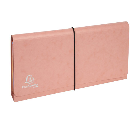 Pochette trieur carte multicolore 6 compartiments Aquarel - 26x13cm
