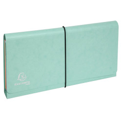 Pochette trieur carte multicolore 6 compartiments Aquarel - 26x13cm