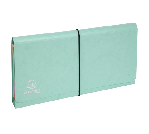 Pochette trieur carte multicolore 6 compartiments Aquarel - 26x13cm