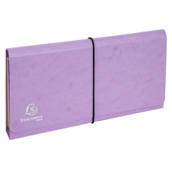 Pochette trieur carte multicolore 6 compartiments Aquarel - 26x13cm