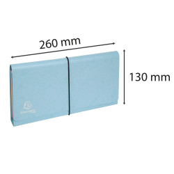 Pochette trieur carte multicolore 6 compartiments Aquarel - 26x13cm