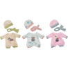 Lot de 3 pyjamas mixtes pour poupées 30 cm