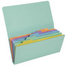 Pochette trieur carte multicolore 6 compartiments Aquarel - 26x13cm