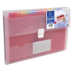 Trieur valisette polypropylène 13 compartiments Crystal - 33x25cm