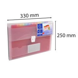 Trieur valisette polypropylène 13 compartiments Crystal - 33x25cm