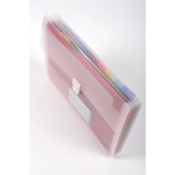 Trieur valisette polypropylène 13 compartiments Crystal - 33x25cm